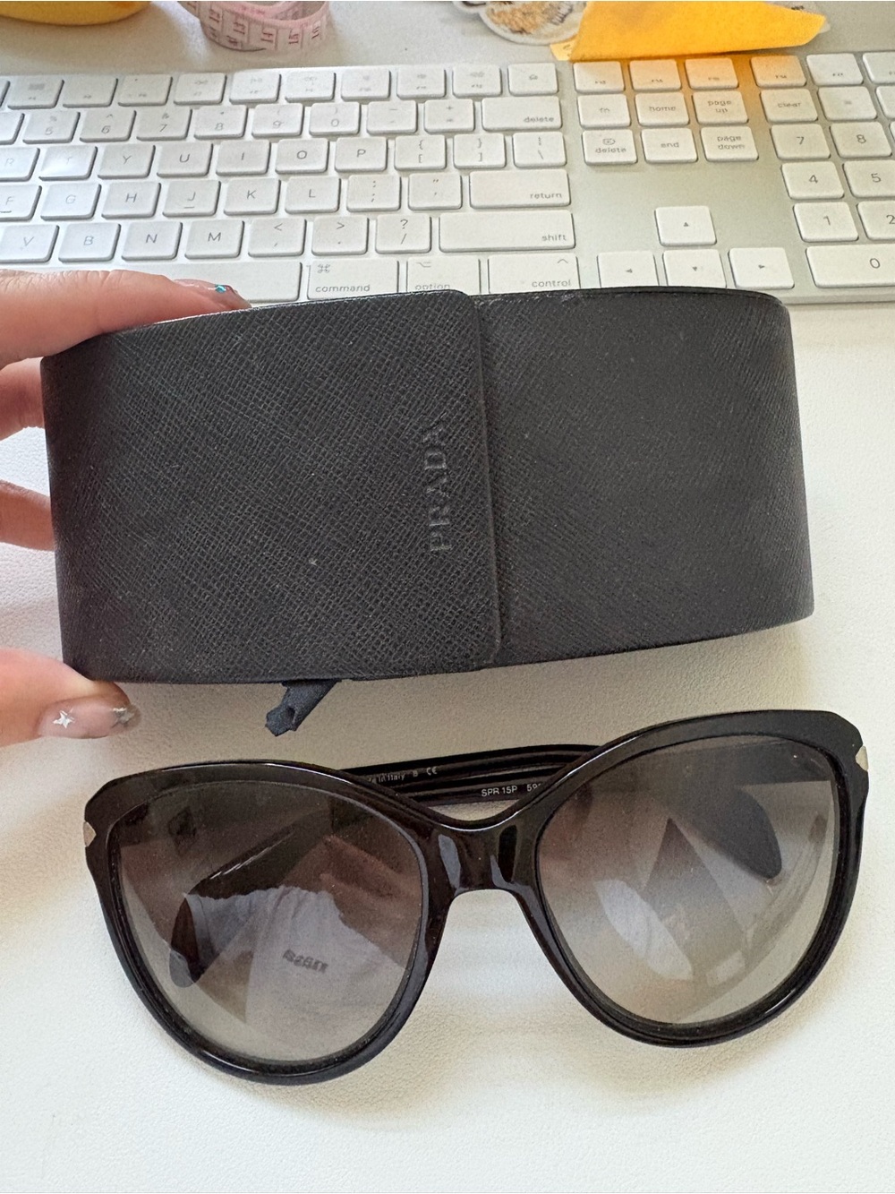 Prada Black Gradient Lens Cat-Eye Women's Sunglasses